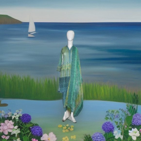 3-Piece Lawn Suit Embroidered - Picture 3 of 8